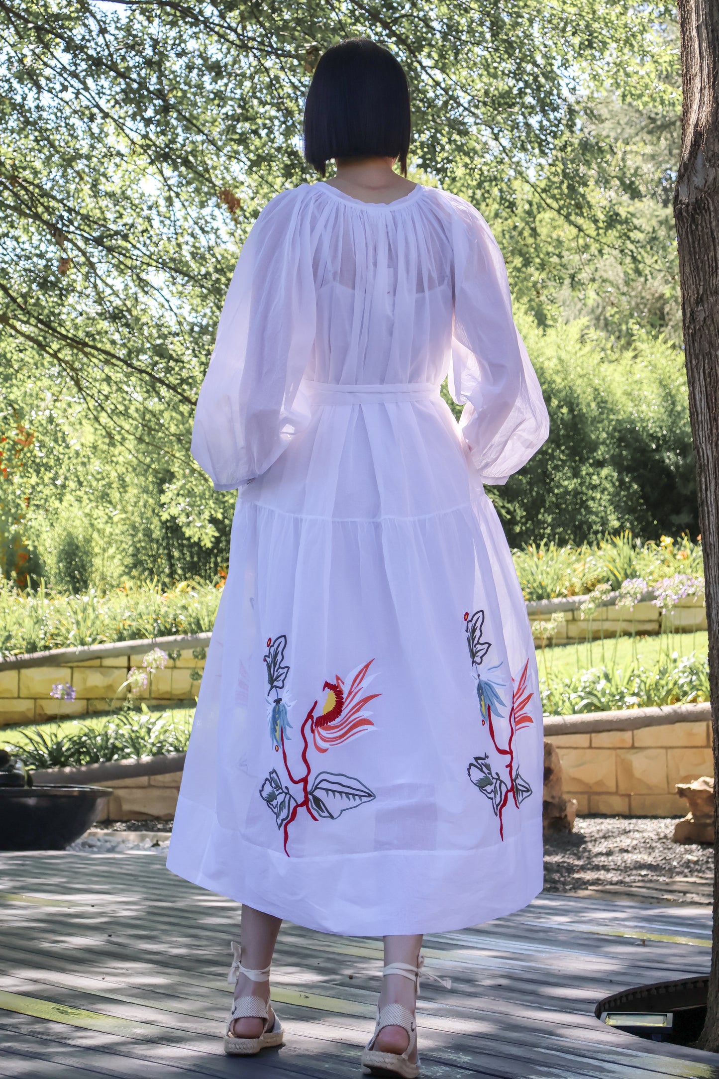 Embroidered Maxi Dress - Multi