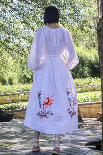 Embroidered Maxi Dress - Multi