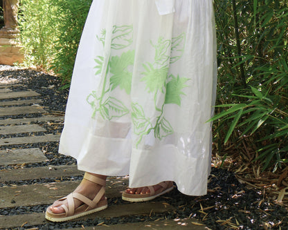 Embroided Maxi Dress - Pistachio