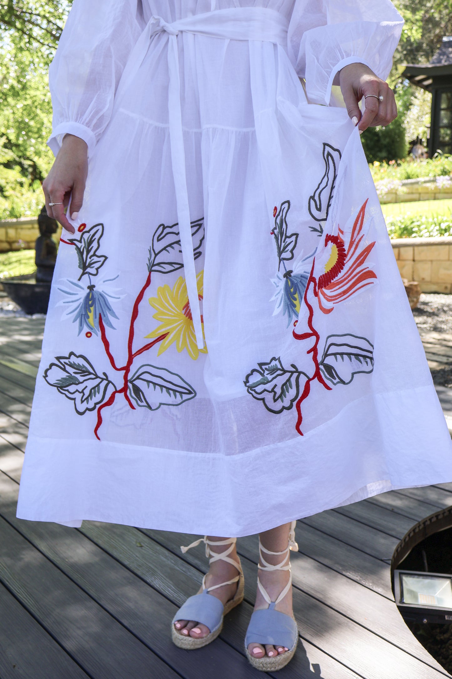 Embroidered Maxi Dress - Multi